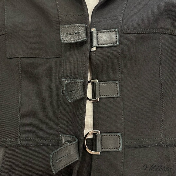 DSQUARED² Black Moto Military Blazer IT 44 US 8 - Picture 7 of 17